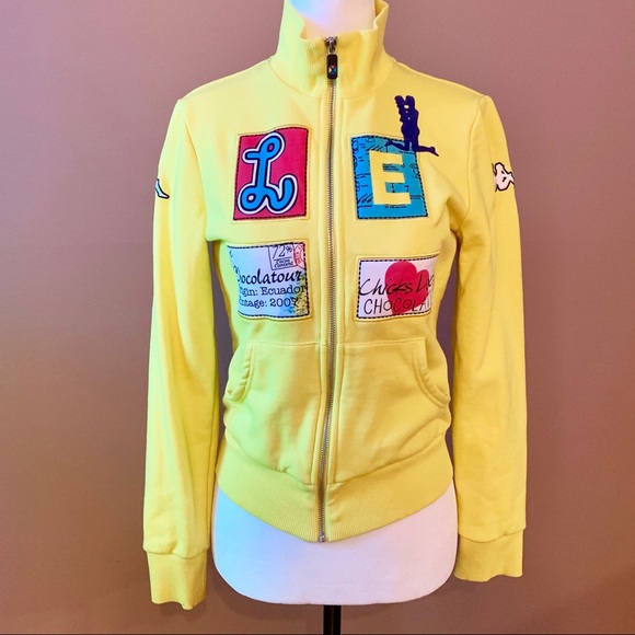 yellow kappa hoodie